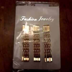 Gold Twist Hairpins, set of 12